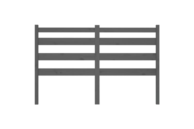 beBasic sengegærde 206x4x100 cm massivt fyrretræ grå - GrÃ¥ - Møbler - Senge - Sengetilbehør & sengegavl - Sengegavle