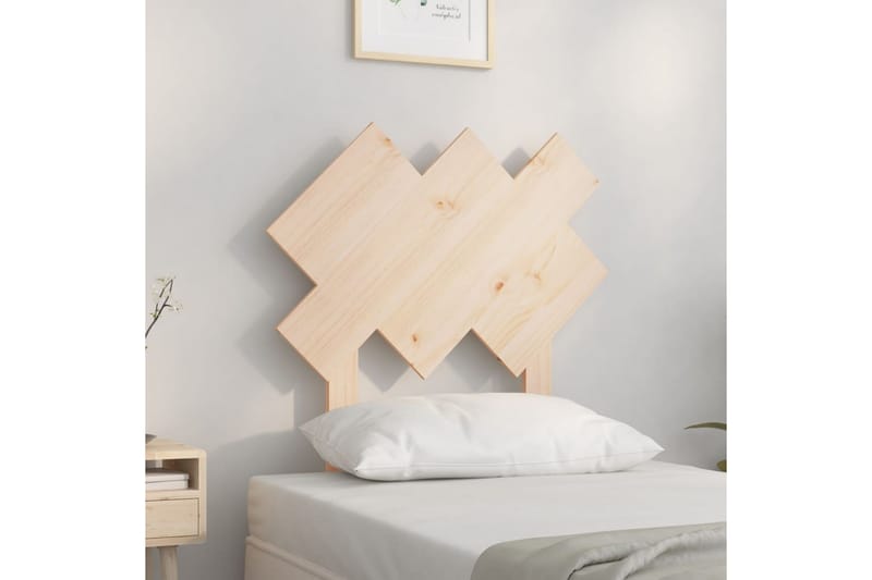 beBasic sengegærde 72,5x3x81 cm massivt fyrretræ - Brun - Møbler - Senge - Sengetilbehør & sengegavl - Sengegavle