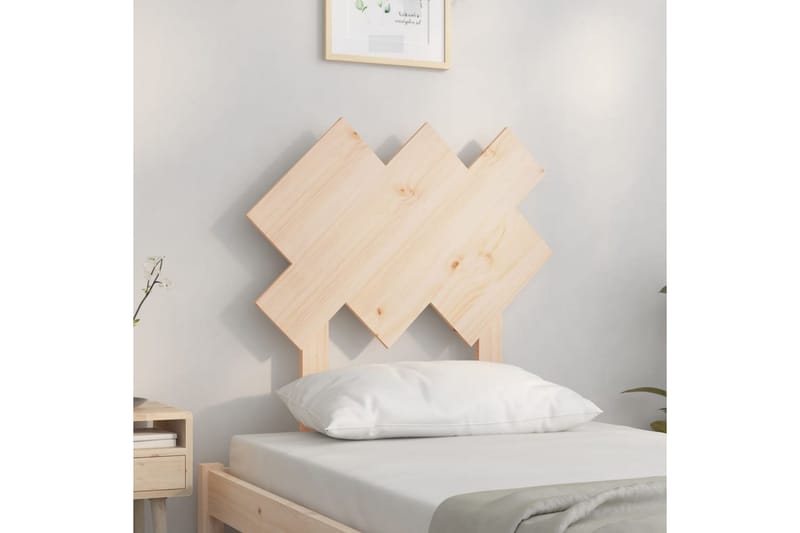 beBasic sengegærde 72,5x3x81 cm massivt fyrretræ - Brun - Møbler - Senge - Sengetilbehør & sengegavl - Sengegavle