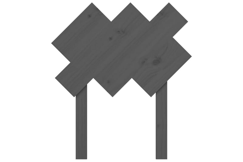 beBasic sengegærde 72,5x3x81 cm massivt fyrretræ grå - GrÃ¥ - Møbler - Senge - Sengetilbehør & sengegavl - Sengegavle