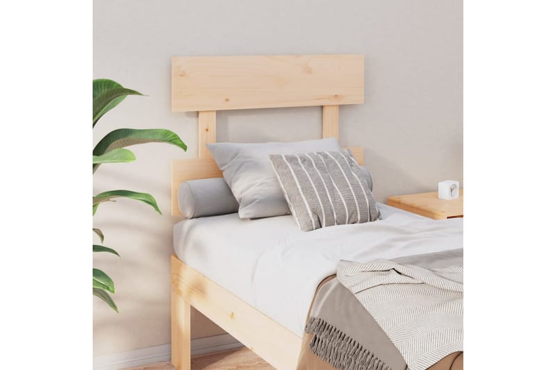 beBasic sengegærde 78,5x3x81 cm massivt fyrretræ - Brun - Møbler - Senge - Sengetilbehør & sengegavl - Sengegavle