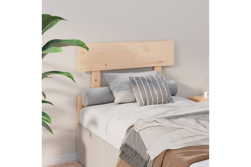 beBasic sengegærde 78,5x3x81 cm massivt fyrretræ - Brun - Møbler - Senge - Sengetilbehør & sengegavl - Sengegavle