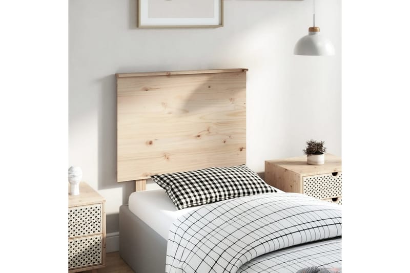 beBasic sengegærde 79x6x82,5 cm massivt fyrretræ - Brun - Møbler - Senge - Sengetilbehør & sengegavl - Sengegavle