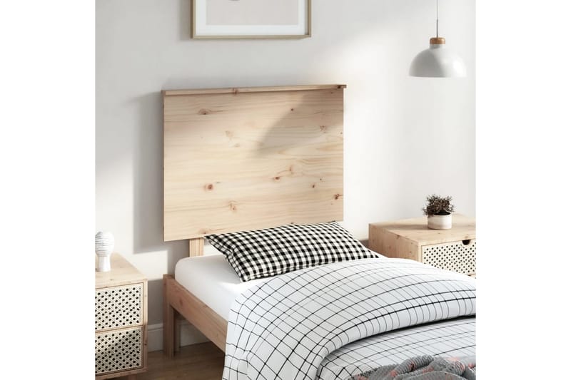 beBasic sengegærde 79x6x82,5 cm massivt fyrretræ - Brun - Møbler - Senge - Sengetilbehør & sengegavl - Sengegavle