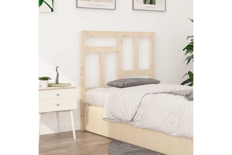 beBasic sengegærde 80,5x4x100 cm massivt fyrretræ - Brun - Møbler - Senge - Sengetilbehør & sengegavl - Sengegavle