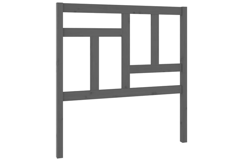 beBasic sengegærde 80,5x4x100 cm massivt fyrretræ grå - GrÃ¥ - Møbler - Senge - Sengetilbehør & sengegavl - Sengegavle