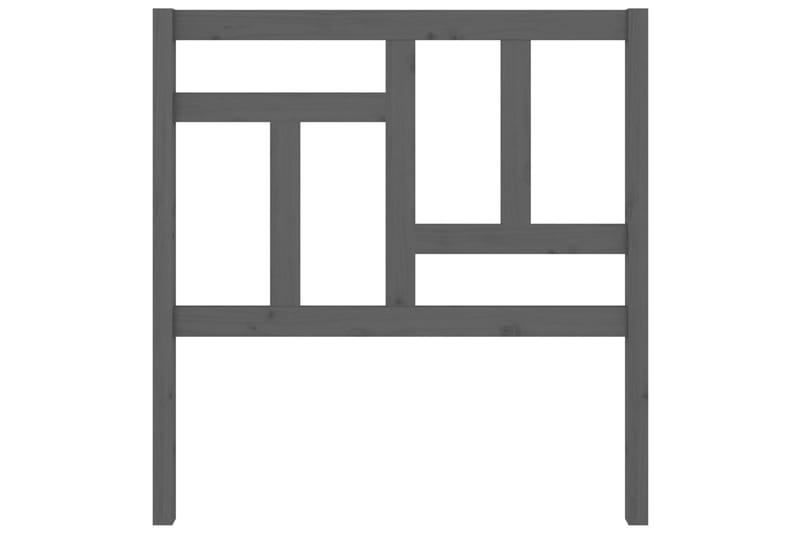 beBasic sengegærde 80,5x4x100 cm massivt fyrretræ grå - GrÃ¥ - Møbler - Senge - Sengetilbehør & sengegavl - Sengegavle