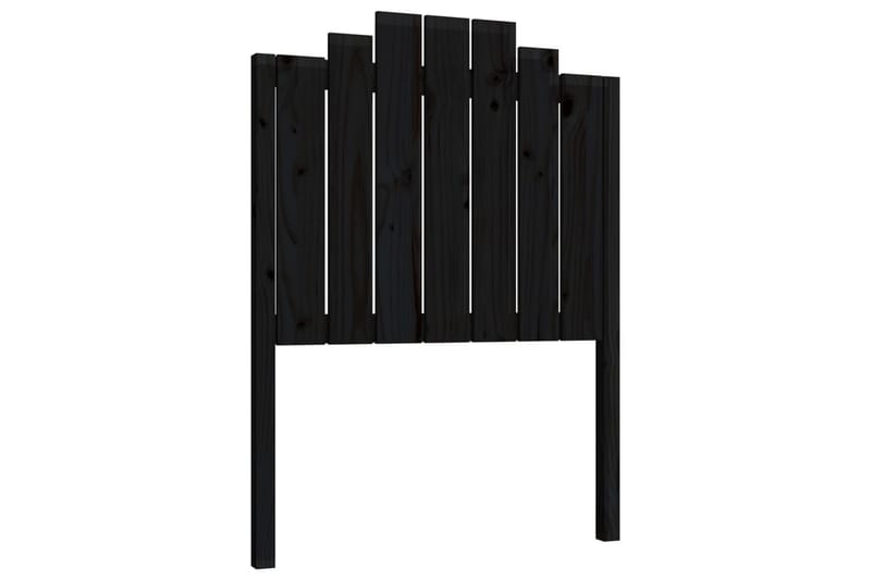 beBasic sengegærde 81x4x110 cm massivt fyrretræ sort - Sort - Sengegavle