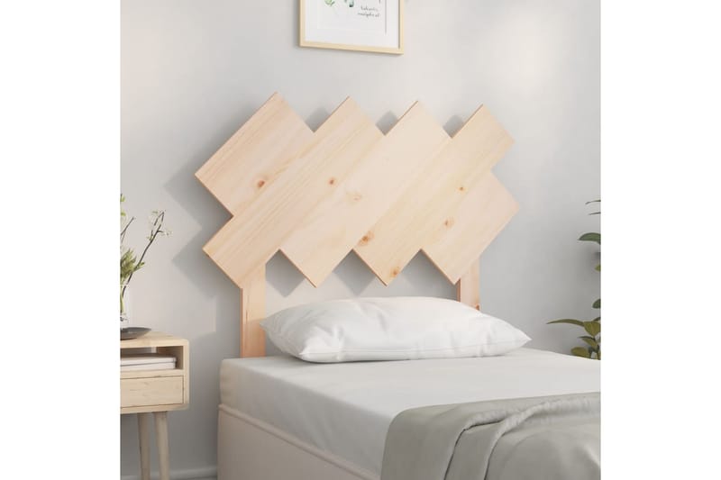 beBasic sengegærde 92x3x81 cm massivt fyrretræ - Brun - Møbler - Senge - Sengetilbehør & sengegavl - Sengegavle