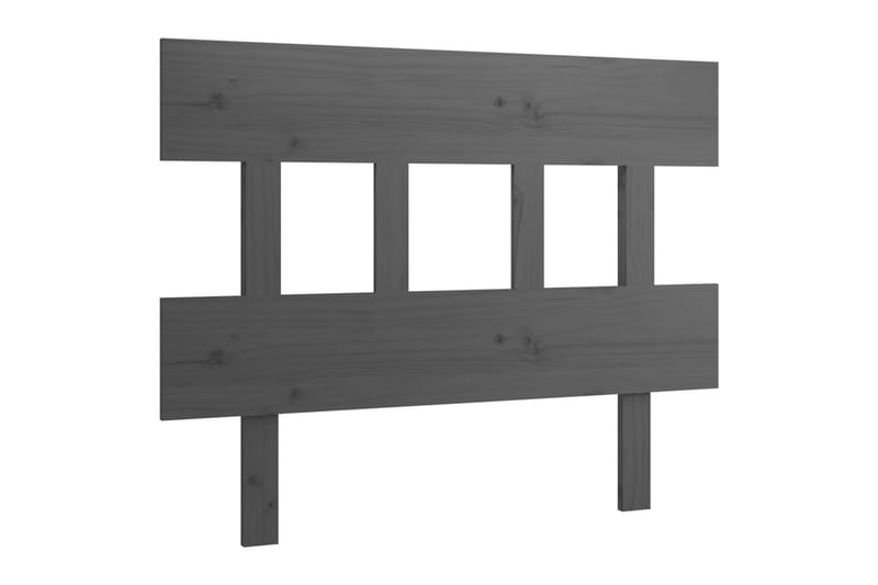 beBasic sengegærde 93,5x3x81 cm massivt fyrretræ grå - GrÃ¥ - Møbler - Senge - Sengetilbehør & sengegavl - Sengegavle