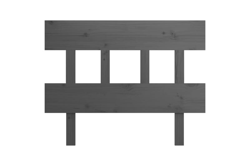 beBasic sengegærde 93,5x3x81 cm massivt fyrretræ grå - GrÃ¥ - Møbler - Senge - Sengetilbehør & sengegavl - Sengegavle