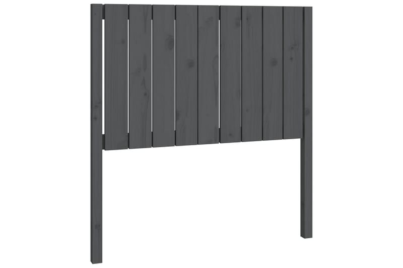 beBasic sengegærde 95,5x4x100 cm massivt fyrretræ grå - GrÃ¥ - Møbler - Senge - Sengetilbehør & sengegavl - Sengegavle