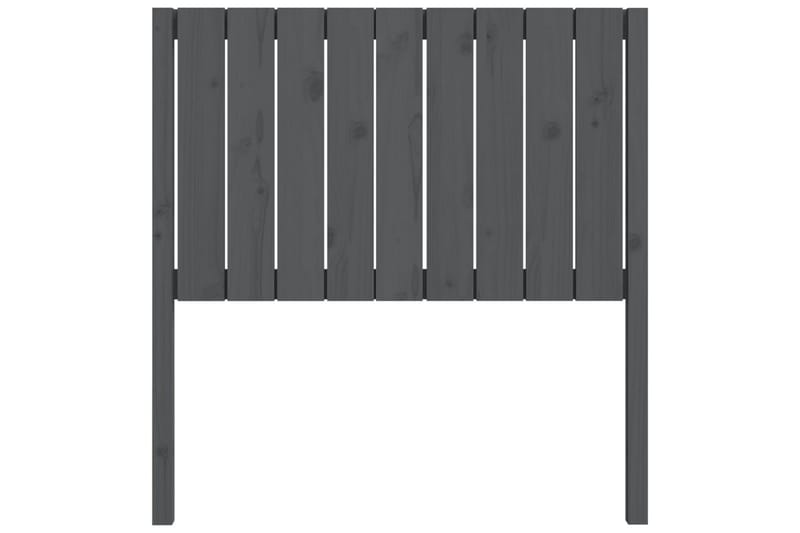 beBasic sengegærde 95,5x4x100 cm massivt fyrretræ grå - GrÃ¥ - Møbler - Senge - Sengetilbehør & sengegavl - Sengegavle