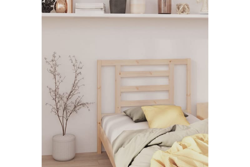 beBasic sengegærde 96x4x100 cm massivt fyrretræ - Brun - Møbler - Senge - Sengetilbehør & sengegavl - Sengegavle