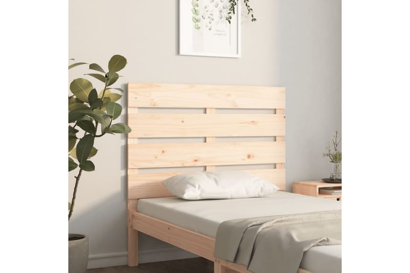 beBasic sengegavl 100x3x80 cm massivt fyrretræ - Brun - Møbler - Senge - Sengetilbehør & sengegavl - Sengegavle