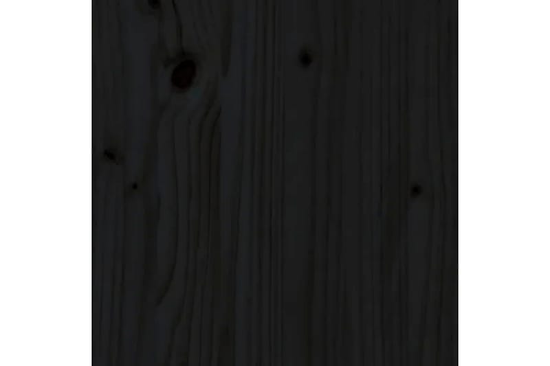 beBasic sengegavl 106x4x110 cm massivt fyrretræ sort - Sort - Sengegavle