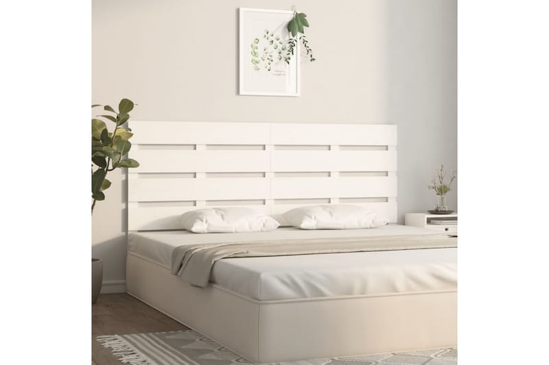 beBasic sengegavl 140x3x80 cm massivt fyrretræ hvid - Hvid - Møbler - Senge - Sengetilbehør & sengegavl - Sengegavle