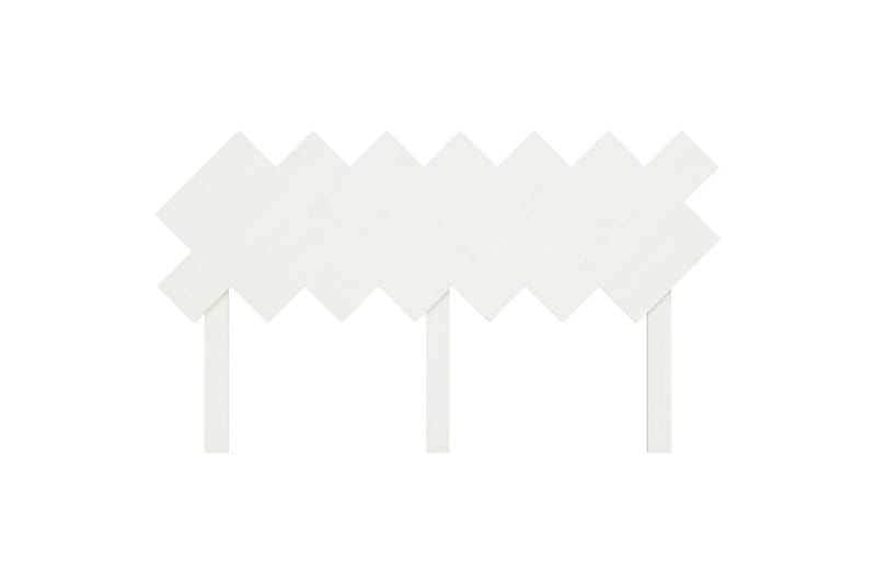 beBasic sengegavl 141x3x80,5 cm massivt fyrretræ hvid - Hvid - Sengegavle