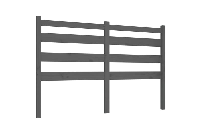 beBasic sengegavl 156x4x100 cm massivt fyrretræ grå - GrÃ¥ - Møbler - Senge - Sengetilbehør & sengegavl - Sengegavle