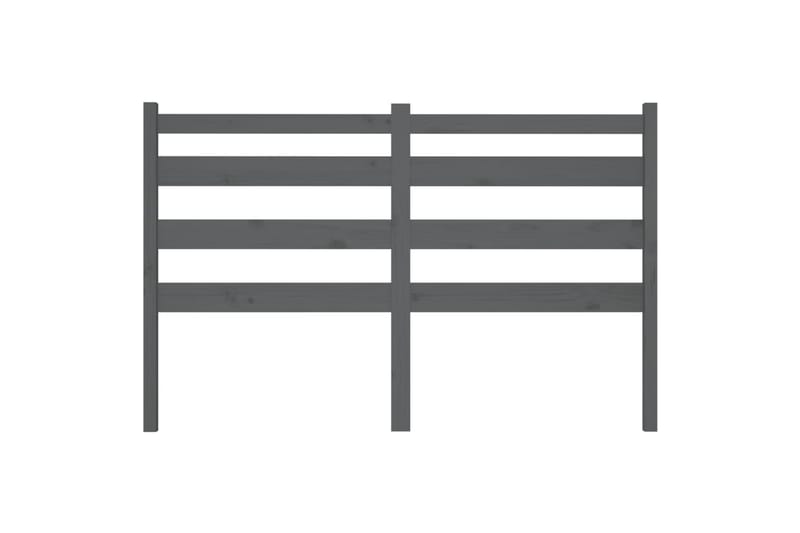 beBasic sengegavl 156x4x100 cm massivt fyrretræ grå - GrÃ¥ - Møbler - Senge - Sengetilbehør & sengegavl - Sengegavle