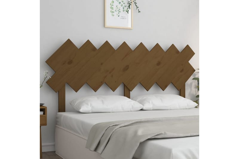 beBasic sengegavl 159,5x3x80,5 cm massivt fyrretræ gyldenbrun - Brun - Sengegavle