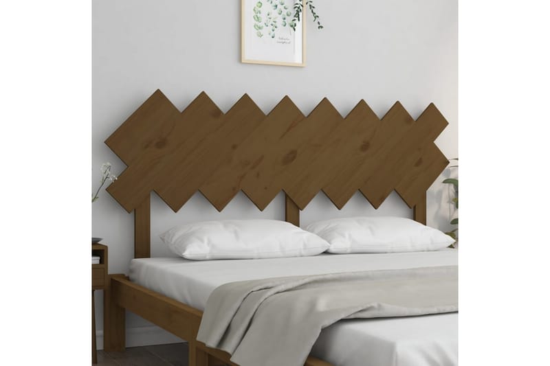 beBasic sengegavl 159,5x3x80,5 cm massivt fyrretræ gyldenbrun - Brun - Møbler - Senge - Sengetilbehør & sengegavl - Sengegavle