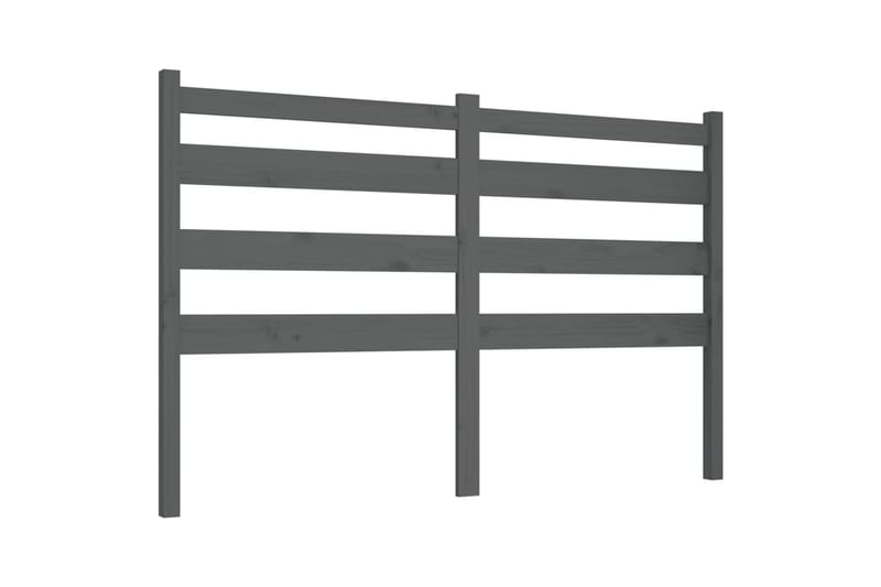 beBasic sengegavl 186x4x100 cm massivt fyrretræ grå - GrÃ¥ - Møbler - Senge - Sengetilbehør & sengegavl - Sengegavle