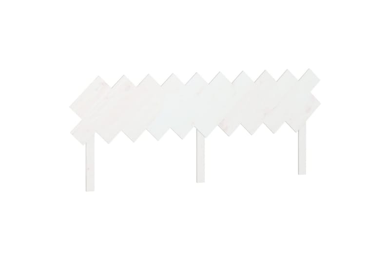beBasic sengegavl 196x3x80,5 cm massivt fyrretræ hvid - Hvid - Sengegavle