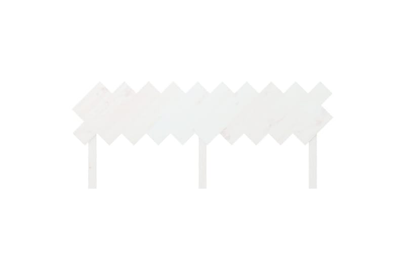 beBasic sengegavl 196x3x80,5 cm massivt fyrretræ hvid - Hvid - Møbler - Senge - Sengetilbehør & sengegavl - Sengegavle
