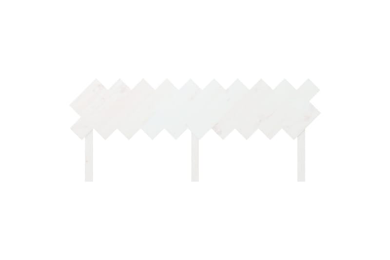beBasic sengegavl 196x3x80,5 cm massivt fyrretræ hvid - Hvid - Sengegavle