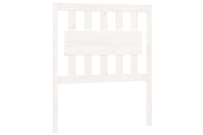 beBasic sengegavl 80,5x4x100 cm massivt fyrretræ hvid - Hvid - Møbler - Senge - Sengetilbehør & sengegavl - Sengegavle
