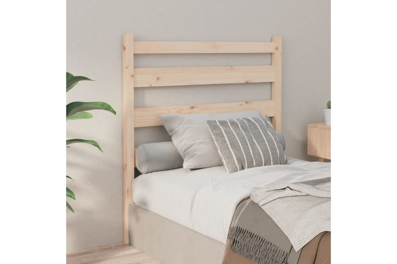 beBasic sengegavl 81x4x100 cm massivt fyrretræ - Brun - Møbler - Senge - Sengetilbehør & sengegavl - Sengegavle