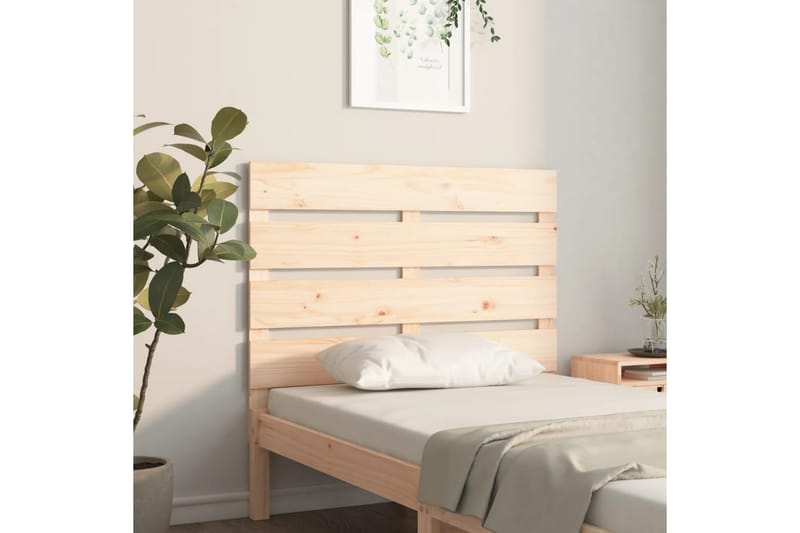 beBasic sengegavl 90x3x80 cm massivt fyrretræ - Brun - Møbler - Senge - Sengetilbehør & sengegavl - Sengegavle