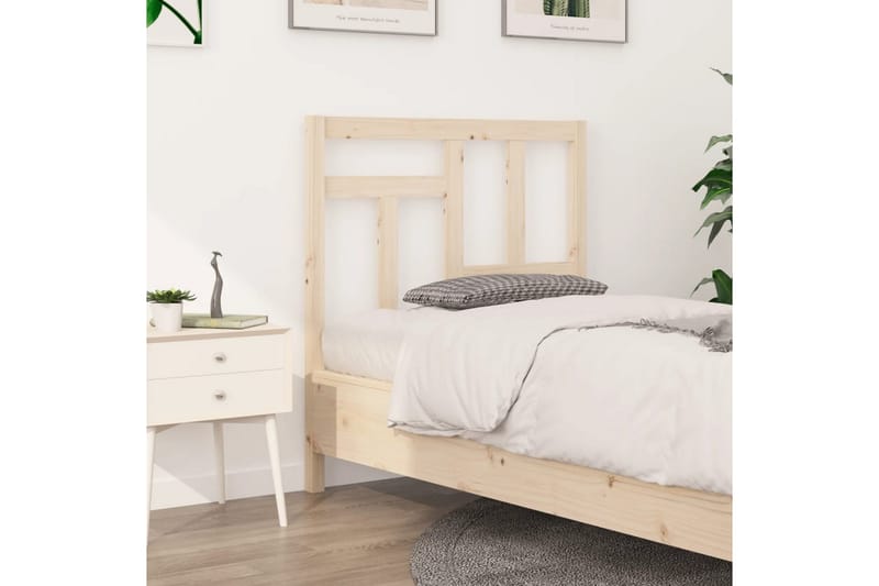 beBasic sengegavl 95,5x4x100 cm massivt fyrretræ - Brun - Møbler - Senge - Sengetilbehør & sengegavl - Sengegavle