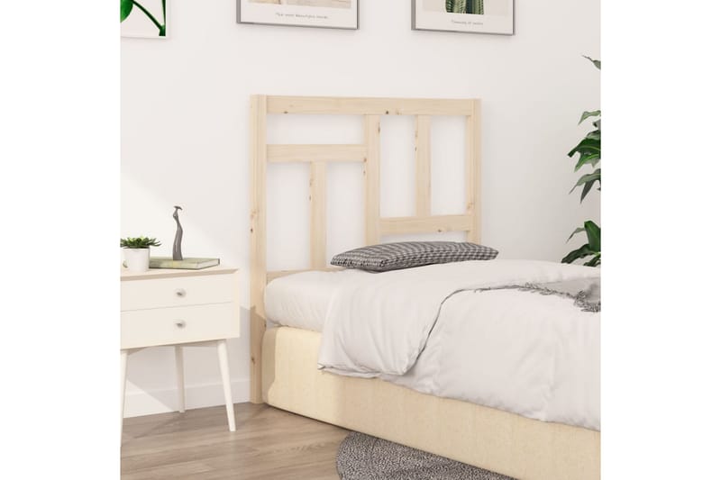 beBasic sengegavl 95,5x4x100 cm massivt fyrretræ - Brun - Møbler - Senge - Sengetilbehør & sengegavl - Sengegavle