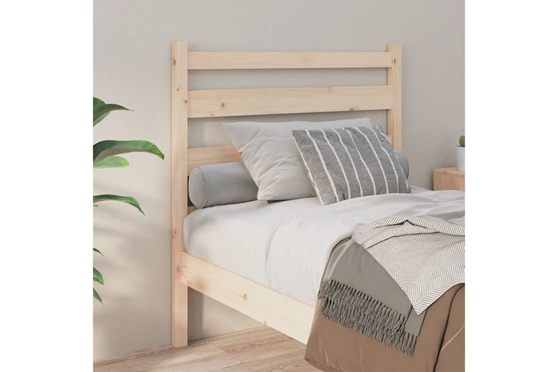 beBasic sengegavl 96x4x100 cm massivt fyrretræ - Brun - Møbler - Senge - Sengetilbehør & sengegavl - Sengegavle