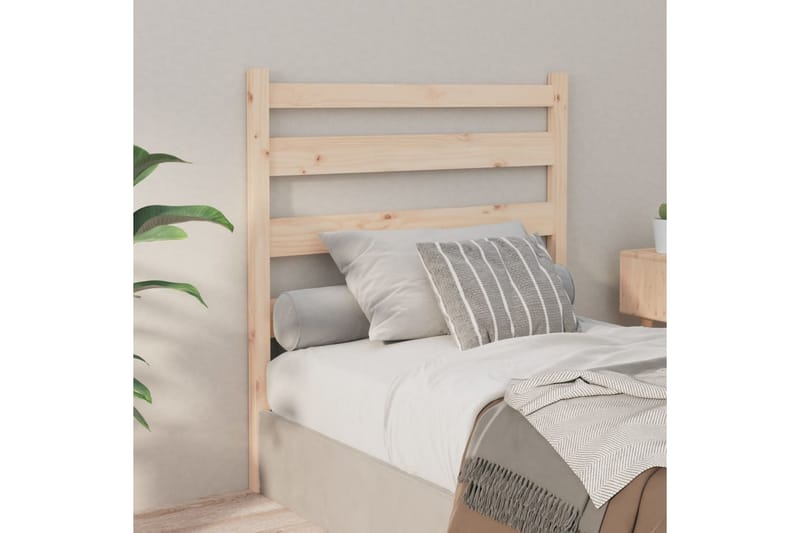 beBasic sengegavl 96x4x100 cm massivt fyrretræ - Brun - Møbler - Senge - Sengetilbehør & sengegavl - Sengegavle