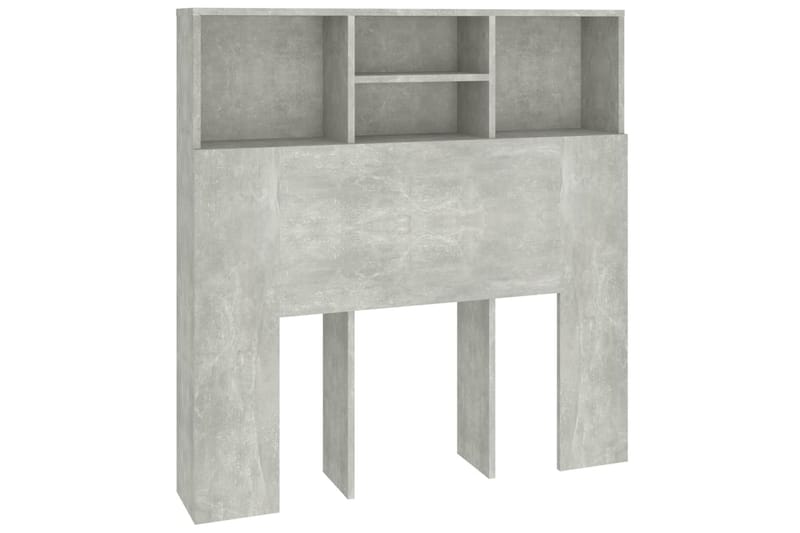 beBasic sengegavl med opbevaring 100x19x103,5 cm betongrå - GrÃ¥ - Møbler - Senge - Sengetilbehør & sengegavl - Sengegavle