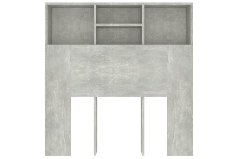 beBasic sengegavl med opbevaring 100x19x103,5 cm betongrå - GrÃ¥ - Møbler - Senge - Sengetilbehør & sengegavl - Sengegavle