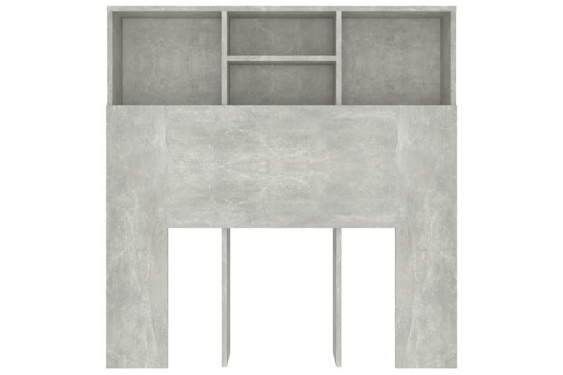 beBasic sengegavl med opbevaring 100x19x103,5 cm betongrå - GrÃ¥ - Sengegavle