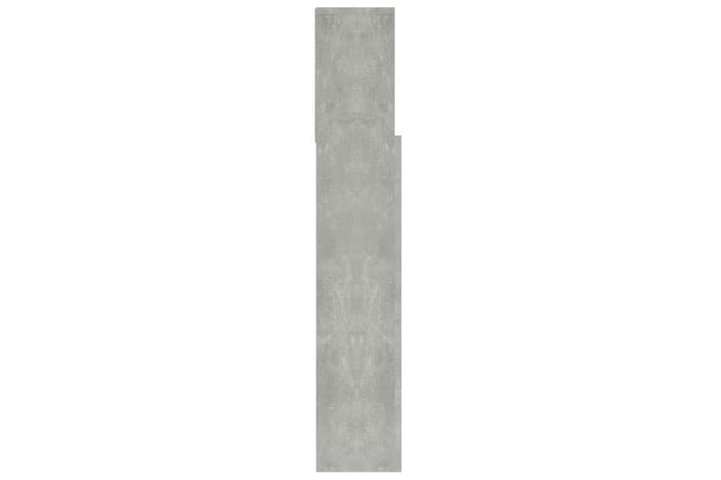 beBasic sengegavl med opbevaring 100x19x103,5 cm betongrå - GrÃ¥ - Møbler - Senge - Sengetilbehør & sengegavl - Sengegavle