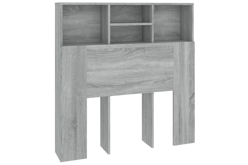 beBasic sengegavl med opbevaring 100x19x103,5 cm grå sonoma-eg - GrÃ¥ - Møbler - Senge - Sengetilbehør & sengegavl - Sengegavle