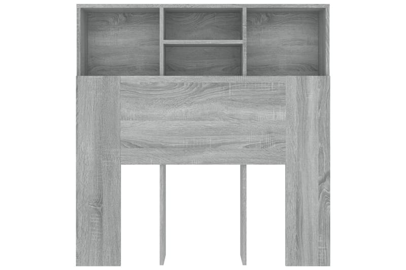 beBasic sengegavl med opbevaring 100x19x103,5 cm grå sonoma-eg - GrÃ¥ - Møbler - Senge - Sengetilbehør & sengegavl - Sengegavle