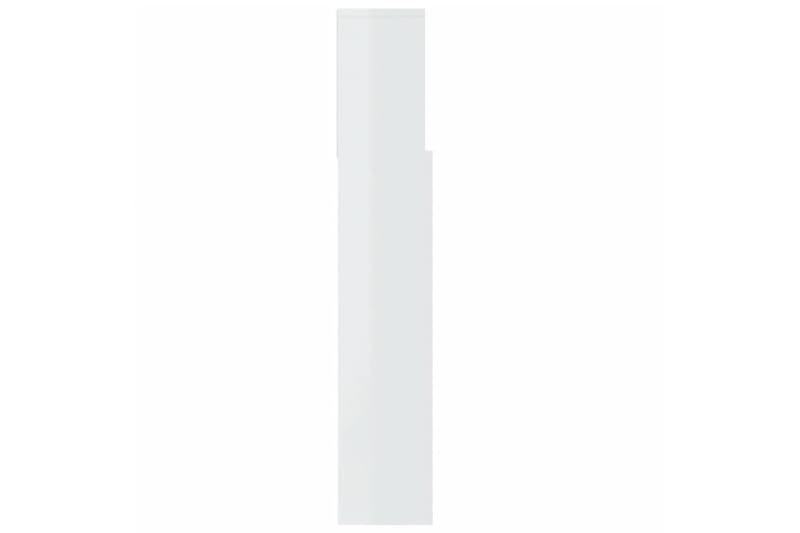 beBasic sengegavl med opbevaring 100x19x103,5 cm hvid højglans - Hvid - Sengegavle