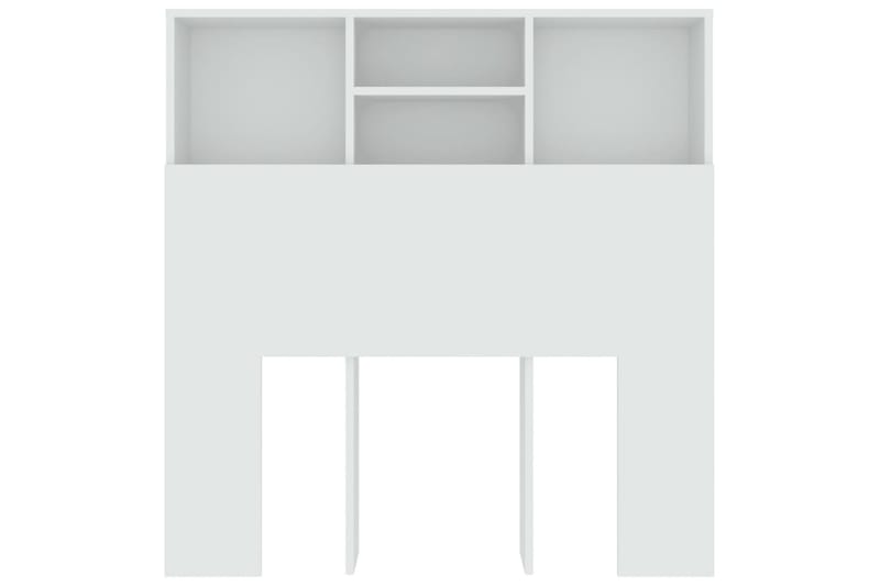 beBasic sengegavl med opbevaring 100x19x103,5 cm hvid - Hvid - Møbler - Senge - Sengetilbehør & sengegavl - Sengegavle