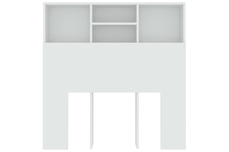 beBasic sengegavl med opbevaring 100x19x103,5 cm hvid - Hvid - Sengegavle