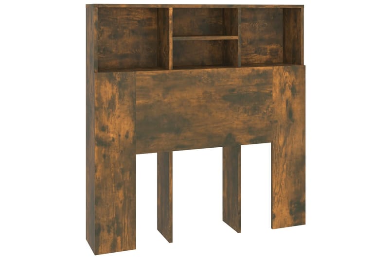 beBasic sengegavl med opbevaring 100x19x103,5 cm røget egetræsfarve - Brun - Møbler - Senge - Sengetilbehør & sengegavl - Sengegavle