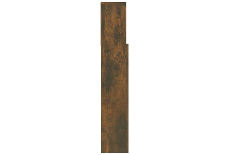beBasic sengegavl med opbevaring 100x19x103,5 cm røget egetræsfarve - Brun - Sengegavle