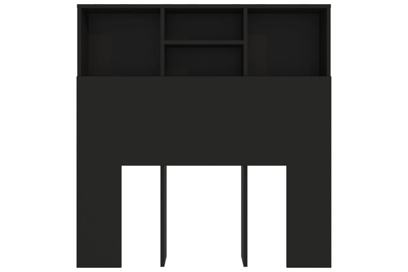 beBasic sengegavl med opbevaring 100x19x103,5 cm sort - Sort - Sengegavle