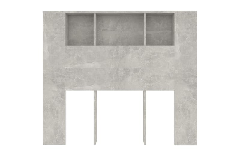 beBasic sengegavl med opbevaring 120x18,5x104,5 cm betongrå - GrÃ¥ - Møbler - Senge - Sengetilbehør & sengegavl - Sengegavle
